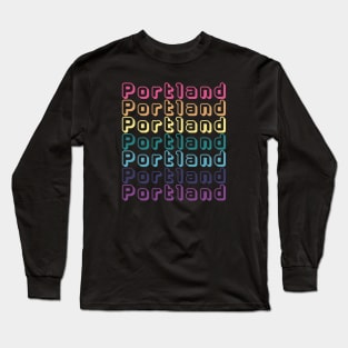 Retro Portland Pride Long Sleeve T-Shirt